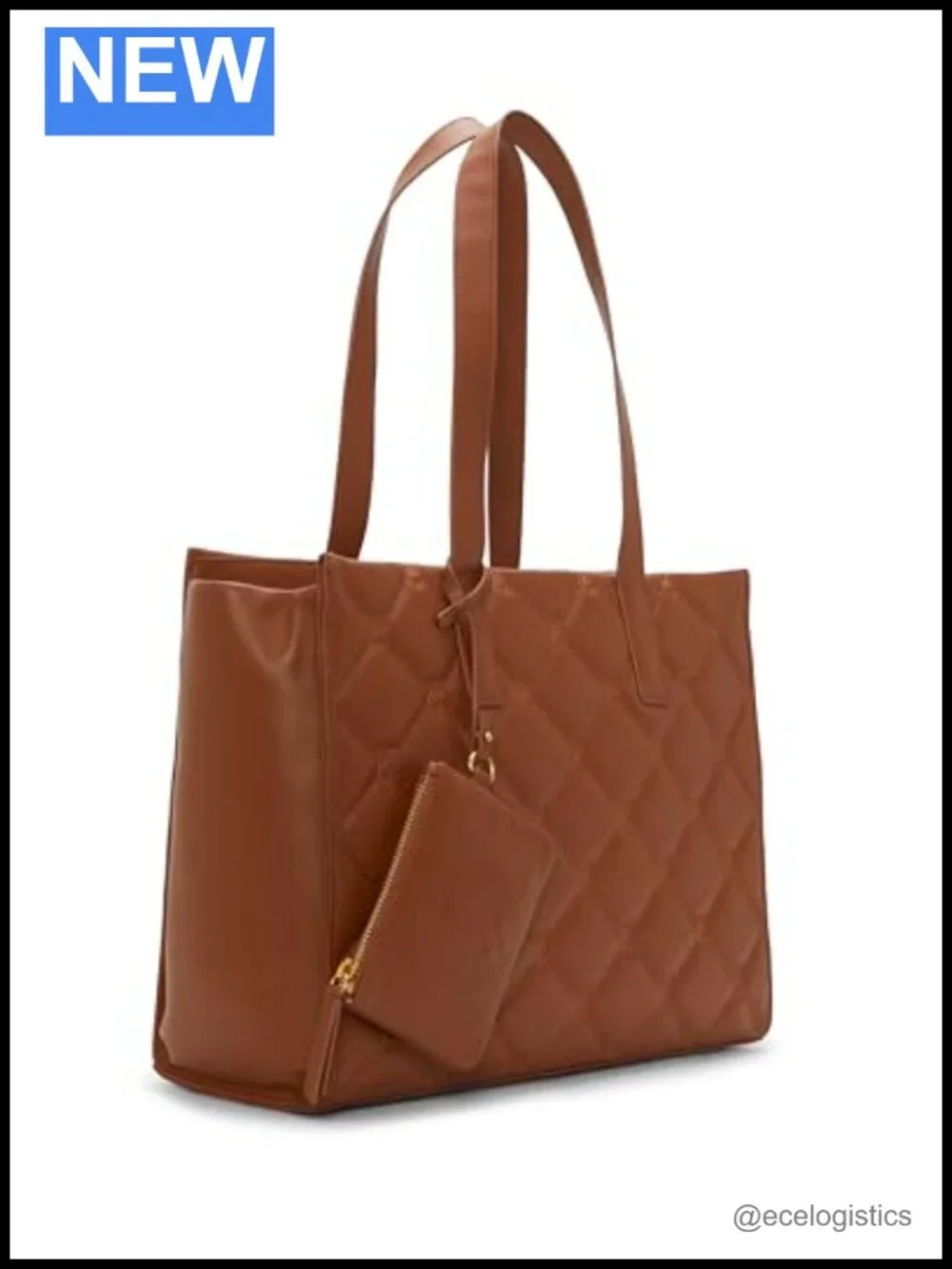 Vince Camuto Women Leather Tote Handbag with Zipper Closure